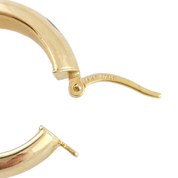 14K Yellow Gold Hoop Earrings #15869 - Picture 5 of 9